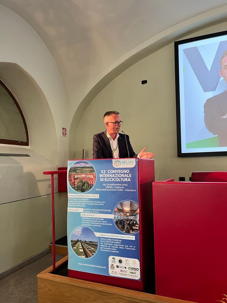 Lorenzo Cagna al 52° convegno internazionale di elicicoltura Cherasco